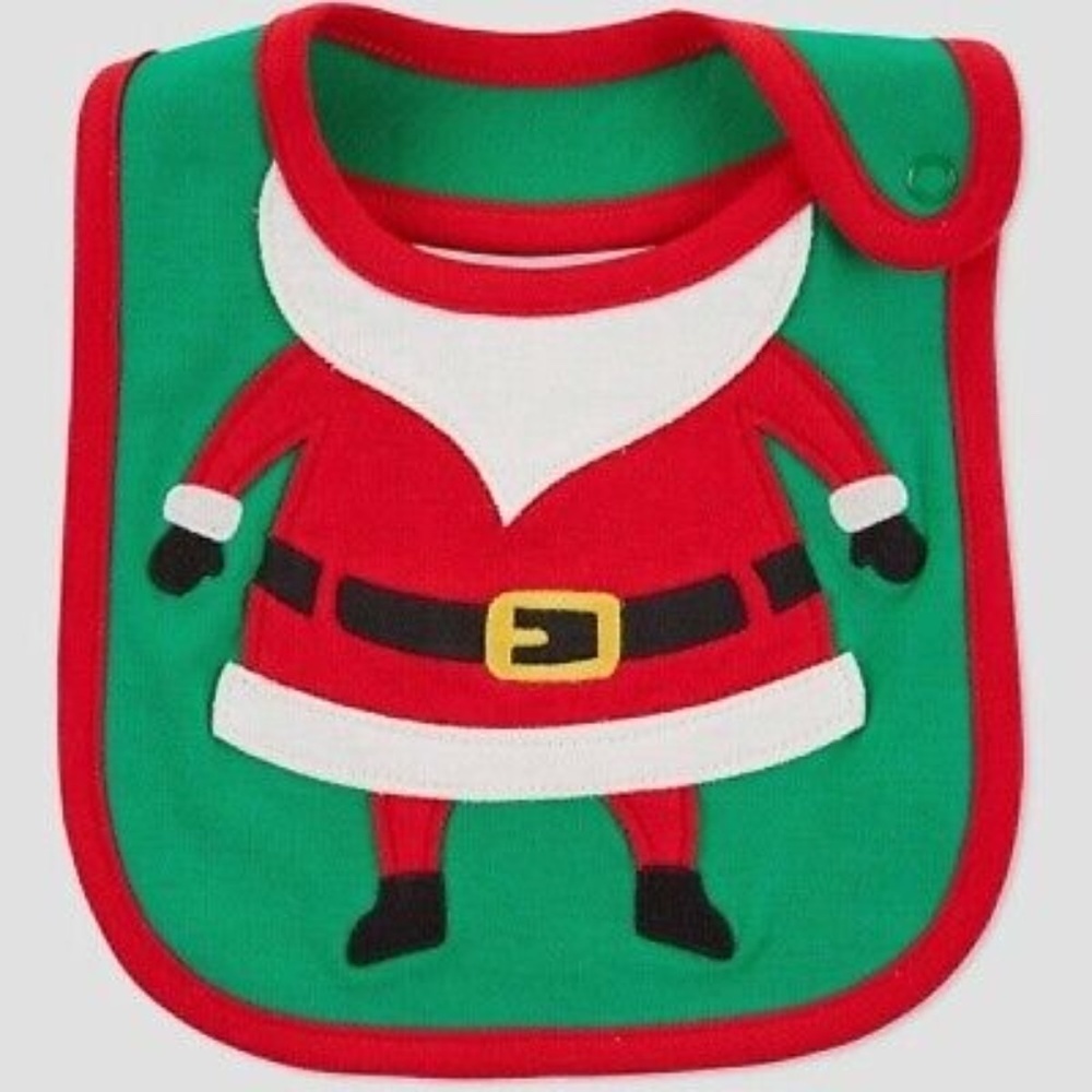 Carter’s Baby Santa Clause Christmas Bibs Lot of 2